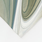 フローラドリームパターン抽象芸術ブルーカーキフラクタル フリースブランケット (角)