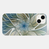 フローラドリームパターン抽象芸術ブルーカーキフラクタル Case-Mate iPhoneケース (裏面 (横))