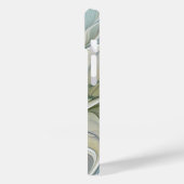 フローラドリームパターン抽象芸術ブルーカーキフラクタル Case-Mate iPhoneケース (裏面 / 左)