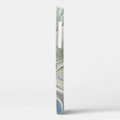 フローラドリームパターン抽象芸術ブルーカーキフラクタル Case-Mate iPhoneケース (裏面 / 左)