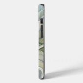 フローラドリームパターン抽象芸術ブルーカーキフラクタル Case-Mate iPhoneケース (裏面 / 左)