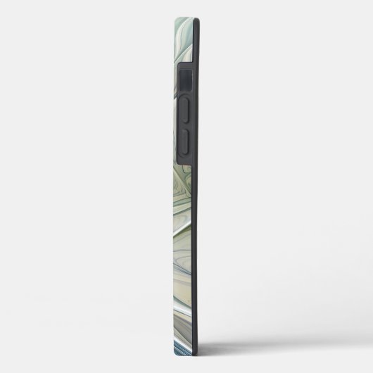 フローラドリームパターン抽象芸術ブルーカーキフラクタル Case-Mate iPhoneケース (裏面 / 左)