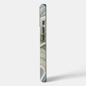 フローラドリームパターン抽象芸術ブルーカーキフラクタル Case-Mate iPhoneケース (裏面 / 左)