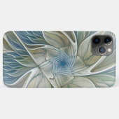 フローラドリームパターン抽象芸術ブルーカーキフラクタル Case-Mate iPhoneケース (裏面(横))