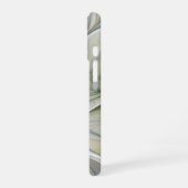 フローラドリームパターン抽象芸術ブルーカーキフラクタル iPhone 16ケース (左側面)