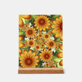 フローラドリームモダン、抽象芸術フラワーフラクタルアート アクリルサイン (正面)