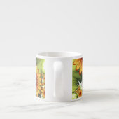 フローラドリームモダン、抽象芸術フラワーフラクタルアート エスプレッソカップ (裏面)