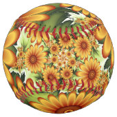 フローラドリームモダン、抽象芸術フラワーフラクタルアート ソフトボール (裏面)