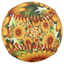 フローラドリームモダン、抽象芸術フラワーフラクタルアート ソフトボール