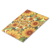 フローラドリームモダン、抽象芸術フラワーフラクタルアート ノートパッド (アングル)