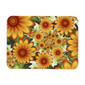 フローラドリームモダン、抽象芸術フラワーフラクタルアート マグネット (横)