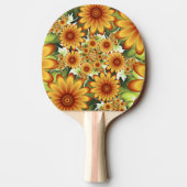 フローラドリームモダン、抽象芸術フラワーフラクタルアート 卓球ラケット (裏面)