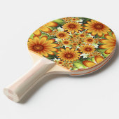 フローラドリームモダン、抽象芸術フラワーフラクタルアート 卓球ラケット (正面アングル)