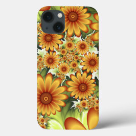 フローラドリームモダン、抽象芸術フラワーフラクタルアート iPhone 13ケース