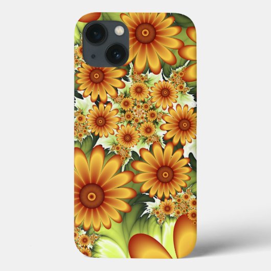 フローラドリームモダン、抽象芸術フラワーフラクタルアート Case-Mate iPhoneケース (裏面)