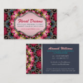 フローラドリームヴィンテージフラクタルアート名刺 名刺 (正面/裏面)