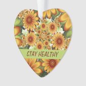 フローラドリーム、モダン抽象芸術フラワーフラクタル文字 オーナメント (正面)