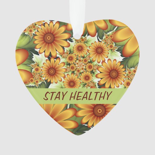 フローラドリーム、モダン抽象芸術フラワーフラクタル文字 オーナメント (正面)