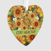 フローラドリーム、モダン抽象芸術フラワーフラクタル文字 オーナメント (正面)