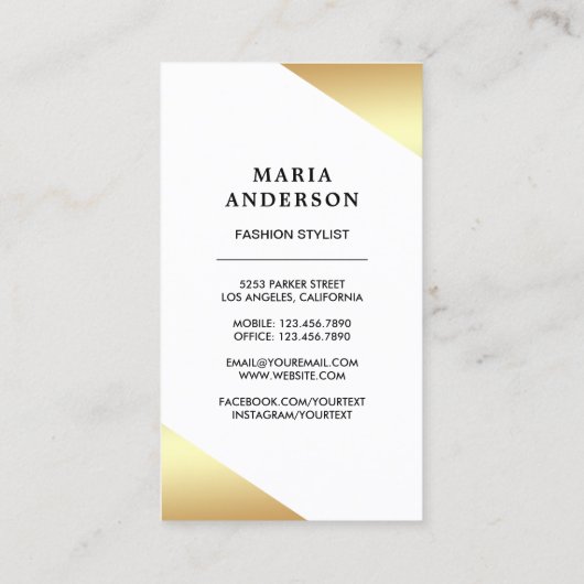 フローラドレかわいらしス型枠マネキンファッションスタイリスト 名刺 (裏面)