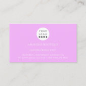 フローラドレスロゴファッション結婚のイベントピンク 名刺 (裏面)