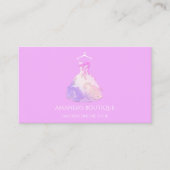 フローラドレスロゴファッション結婚のイベントピンク 名刺 (正面)