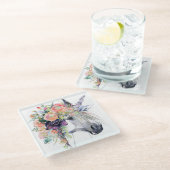 フローラドレス一角獣 ガラスコースター (アングル)