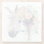 フローラドレス一角獣 ガラスコースター (裏面)