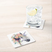 フローラドレス一角獣 スクエアペーパーコースター (インサイチュ)