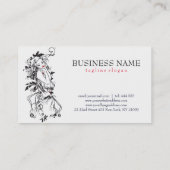 フローラドレス付き女の子 名刺 (裏面)