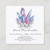 フローラドードルクリスタルスクエアビジネスカード スクエア名刺 (裏面)