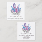 フローラドードルクリスタルスクエアビジネスカード スクエア名刺 (正面/裏面)