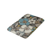 フローラドードルトルコブルーアンバーブラウンマスタード バスマット (アングル)