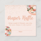 フローラドーナツ赤ちゃんシャワーおむつラッフルエンクロージャー エンクロージャーカード (正面)