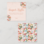 フローラドーナツ赤ちゃんシャワーおむつラッフルエンクロージャー エンクロージャーカード (正面/裏面)