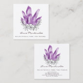 フローラドールパープルクリスタルスクエア名刺 スクエア名刺 (正面/裏面)