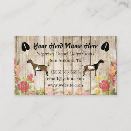 フローラナイジェリアわい化酪農ヤギ名刺 名刺