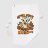 フローラナイトシフトナーススケルトンハロウィーンRNノール ゴルフタオル (インサイチュ)