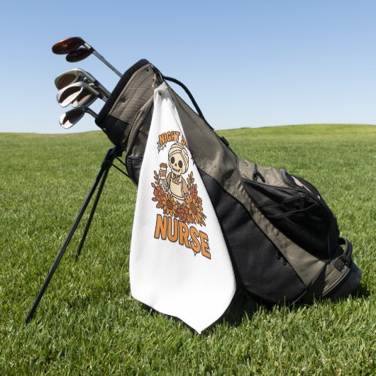 フローラナイトシフトナーススケルトンハロウィーンRNノール ゴルフタオル (グリーン)