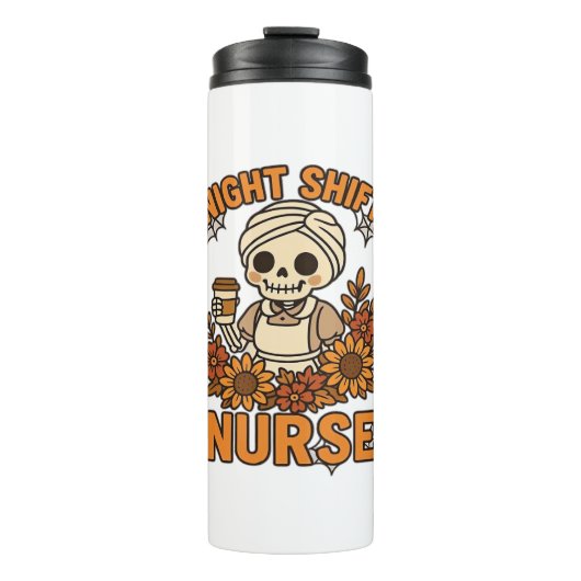 フローラナイトシフトナーススケルトンハロウィーンRNノール タンブラー (正面)