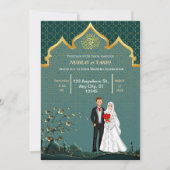 フローラニカイスラム結婚式招待状 招待状 (正面)