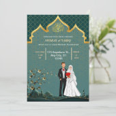 フローラニカイスラム結婚式招待状 招待状 (スタンド正面)