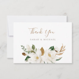 フローラニュートラルベージュエレガントサンキューカード サンキューカード