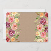 フローラヌードウォーター色結婚式招待状 招待状 (裏面)