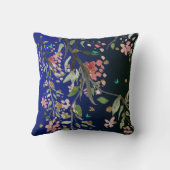 フローラネイビーエレガントピンク金ゴールドシノワセ クッション (裏面)