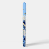 フローラネイビーブルーと金ゴールド旋回 Case-Mate iPhoneケース (裏面 / 右)