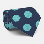 フローラネイビーブルーネックタイ ネクタイ (ロール)