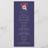 フローラネイビーブルー結婚式 プログラム (裏面)