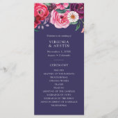 フローラネイビーブルー結婚式 プログラム (正面)