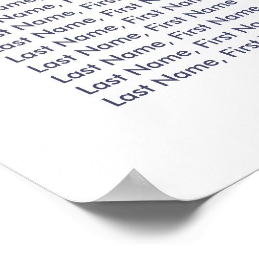 フローラネイビー結婚ブルーレース座席表 ポスター (角)